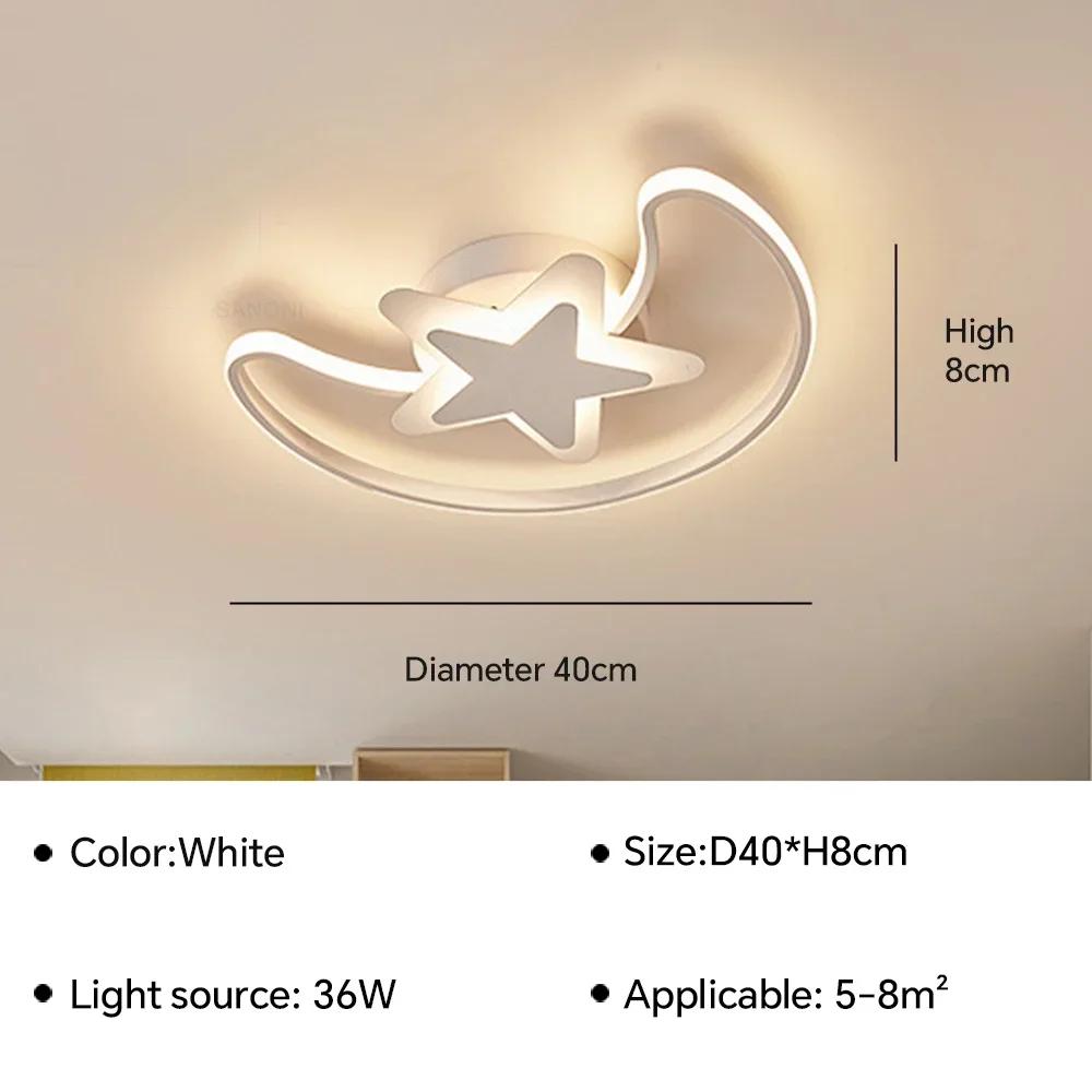 

Современный светодиодный потолочный светильник для детской комнаты, гостиной, спальни, потолочная люстра в форме звезды, для внутреннего домашнего декора, светильник, люстра Warm white(no RC)