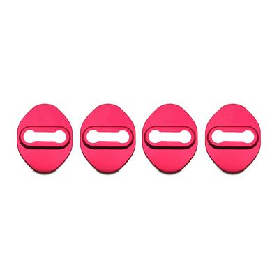 Red Accessories Car Stainless Steel Door Lock Protector Cover Trim×4 For Hyundai