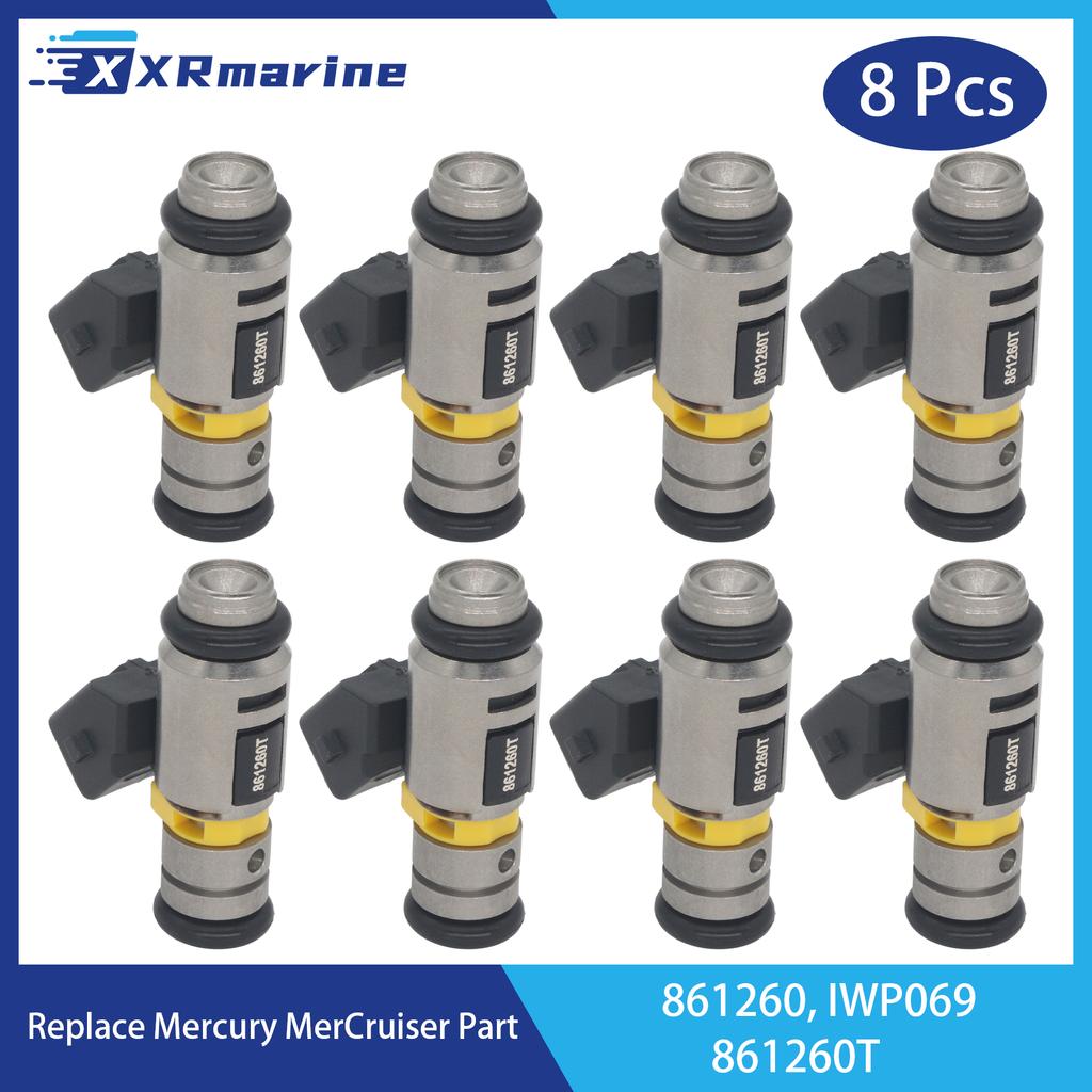 Inyectores de combustible electrónicos 861260T para motores Mercury MerCruiser 4.3L 5.0L 5.7L 6.2L 8.2L MPI 350 454 502 MAG MX IWP069 861260