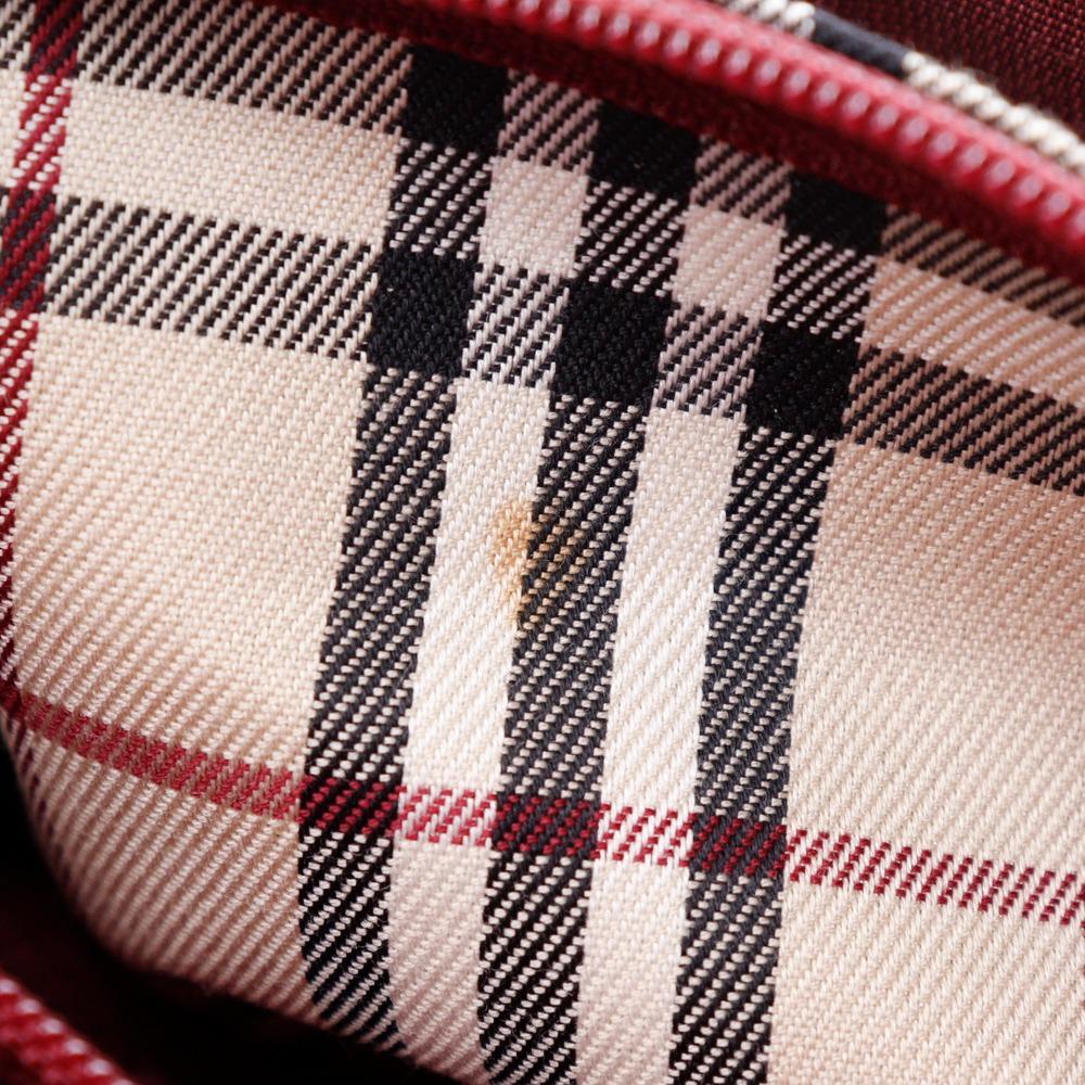 Burberry Hobo Schultertasche Ein Riemen Bordeaux Leder Damen Gebraucht