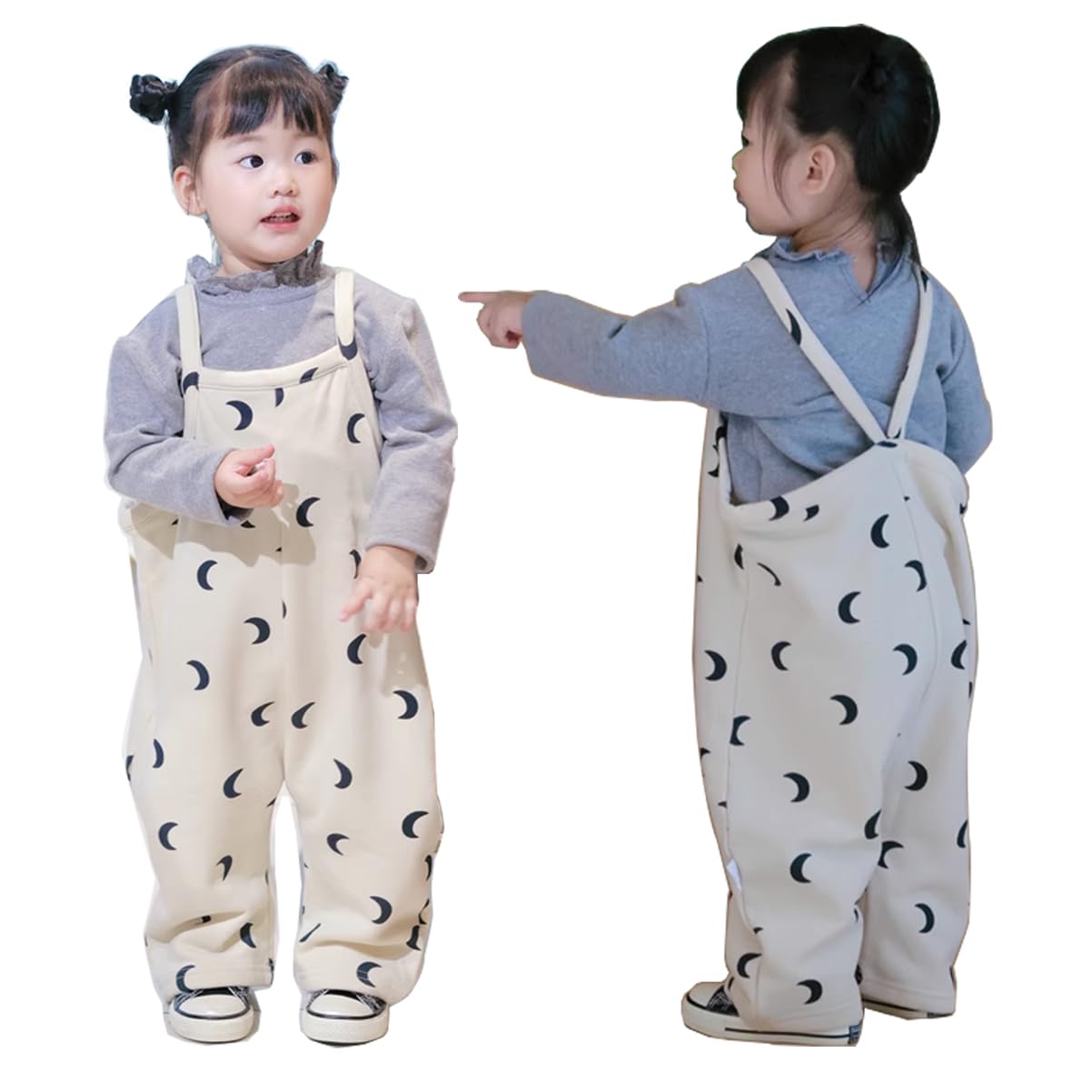 

TUPOLILI Baby Winter for Boys and Baby Loose Moon Gift Overalls, Fleece-Lined, Girls, Clothes, Fall/Winter, Fit, Thick, Nordic-Style, Warm, Natural,