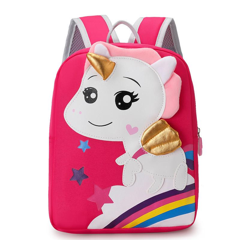 Trendy Durable Nylon Kids Backpack With Cartoon Design For School And Travel