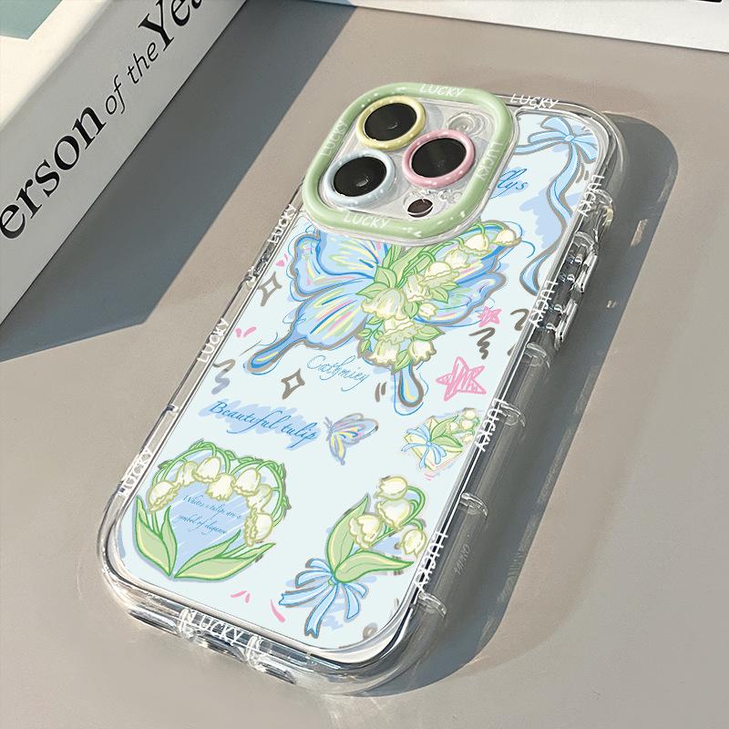 

Зеркальный чехол-бабочка для Yu Cream Shell для Apple 17 Женский для IPhone14/12/11promax Противоударный 15 For Apple 17AIR