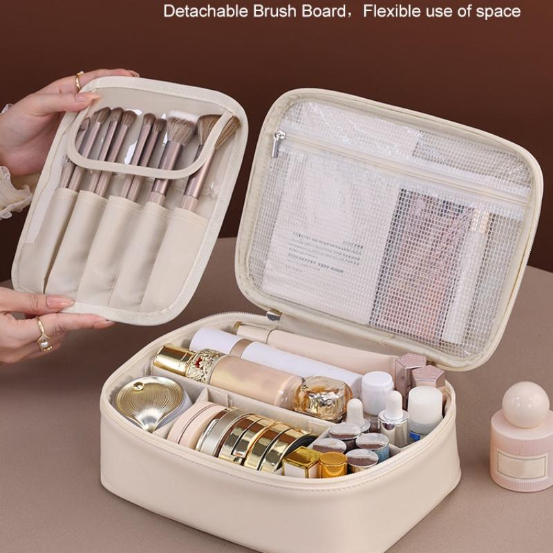 Detachable Cosmetic Bag Storage Organizer Large Capacity Skincare Products Lipstick Eyeshadow Makeup Brushes Makeup Storage Bag