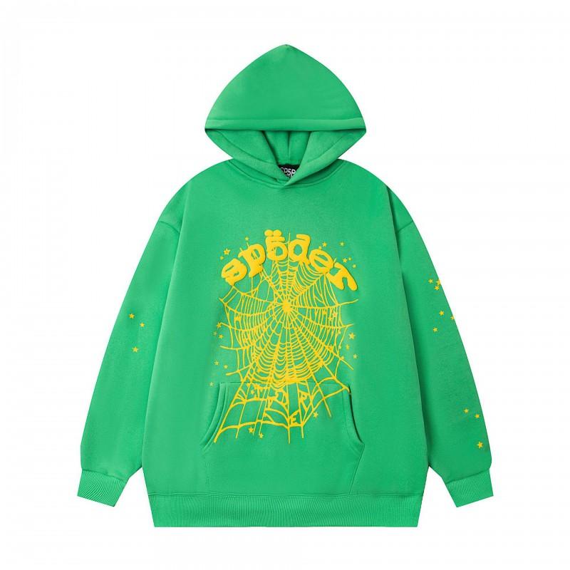 Unisex Übergroßes Kapuzenpullover-Set Mit Spinnennetz-Folienaufdruck Warm Fleecegefüttert Lockerer Schnitt Streetwear Herren Damen
