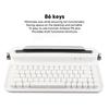Vintage   Keyboard 86 Keys Portable Wireless Keyboard with Integrated Stand for   for   for