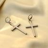 Retro Earrings Personalized Non-Fading Titanium Steel Stainless Steel Earrings Cross Jewelry Neutral Style Jewelry