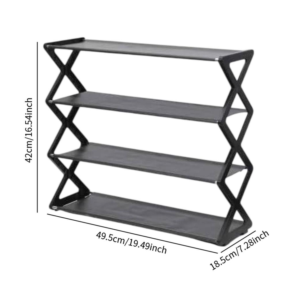 Shoe Rack Shoe Storage Organizer Assembly PP and Nonwoven Large Capacity Storage Rack for Hallway