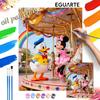 Digital Oil Painting Art Kit Donald Duck Minnie Mouse Carousel Handmade Coloring Painting Home Decor
