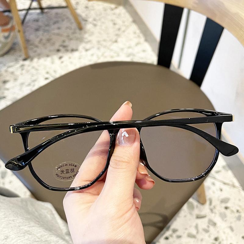 Oversized Round Ultralight Myopia Glasses Women Men Protective Computer Eyeglasses Optical Spectacles Diopter 0 -1.0 -1.5 -6.0