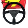 JDM V2 13inch Italy Suede Leather Universal Racing Sport Steering Wheel 320mm Flat Black Red Yellow BlueV232000