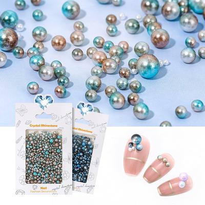 Highlight Symphony Nail Art Pearl Set 1.5-6 Mm Mixed Abs Non-Porous Round Diy Handmade Nail Art Jewelry