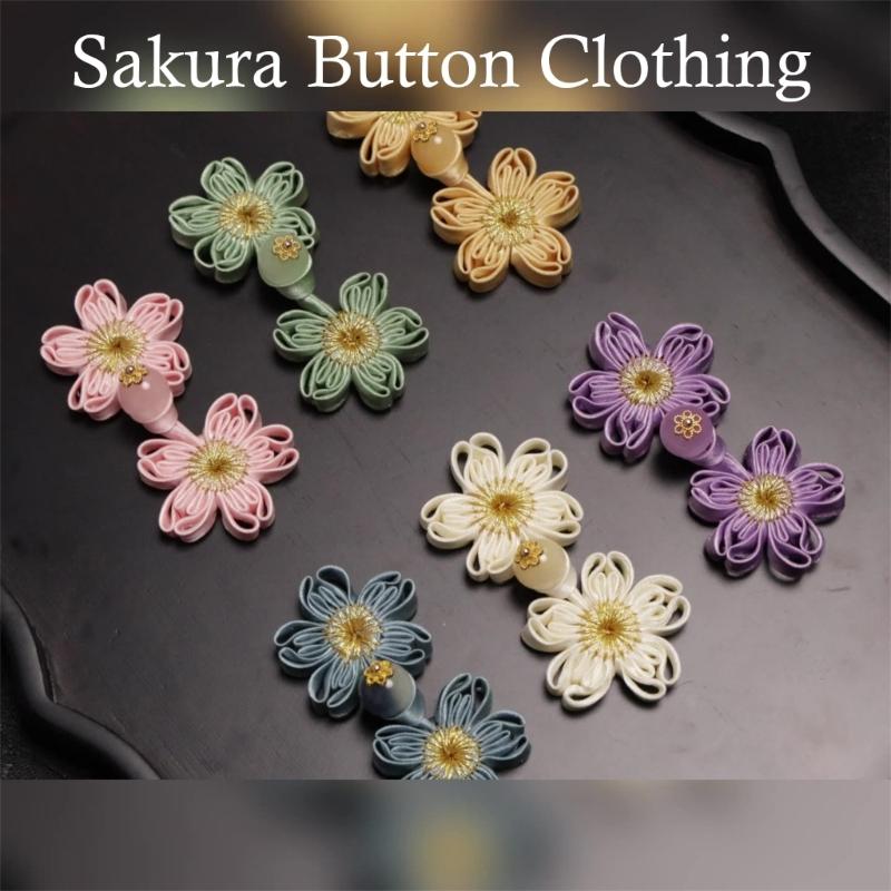 Traditional Cheongsam Knot Button Flower Shape Fabric Chinese Closures Buttons Sewing Fasteners for Clothing Decoration