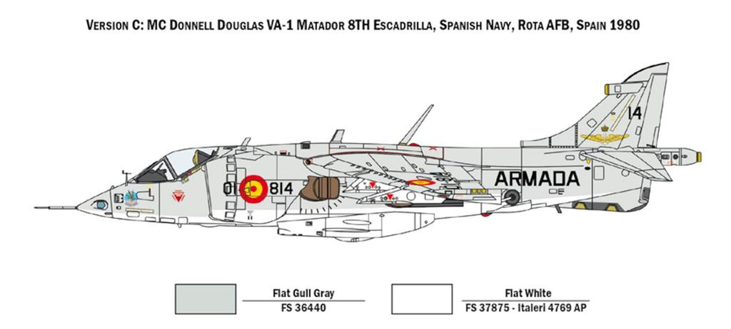 Platz Italeri 1/72 Scale American Fighter AV-8A Harrier Plastic Model Kit IT1410 (Airplane)