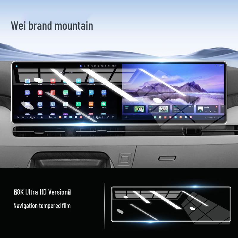 Tempered Glass Screen Protector for Weipai Gaoshan 8, 9 Car Navigation - Fits 25 Models.
