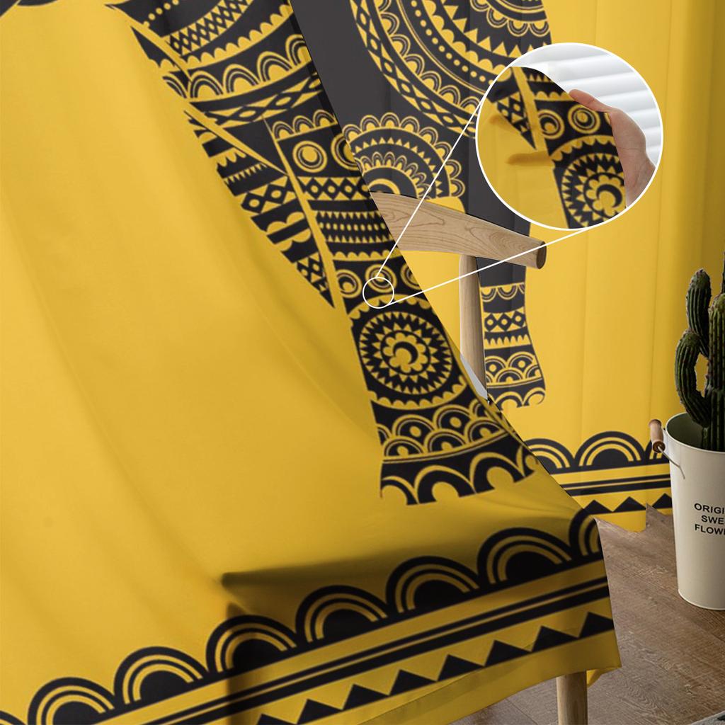Elephant Art Indian Bobo Style Tulle Window Treatment Sheer Curtains for Kitchen Living Room the Bedroom Curtains Decoration