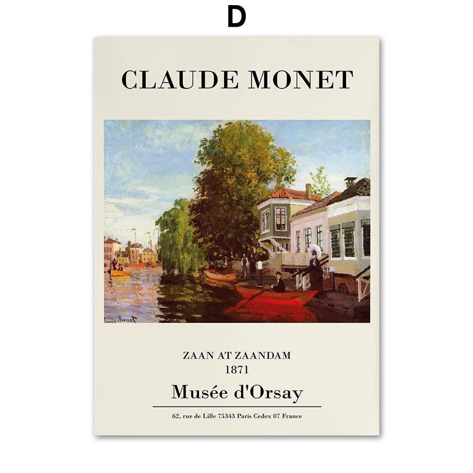 Van Gogh Claude Monet Abstract Vintage Wall Art Canvas Painting Nordic Posters And Prints Wall Pictures For Living Room Decor