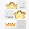 Creative Star-Shaped Metal Dessert Tray Small Appetizer Plate for Cake Fruit