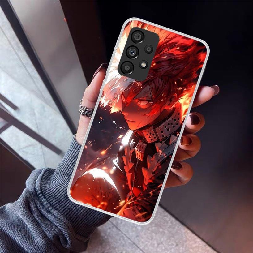 Todoroki Shoto MHA My Hero Phone Case For Samsung Galaxy A17 A57 A37 A16 A26 A36 A56 A15 A25 A35 A55 A14 A13 A54 A53 A34 A24 A33