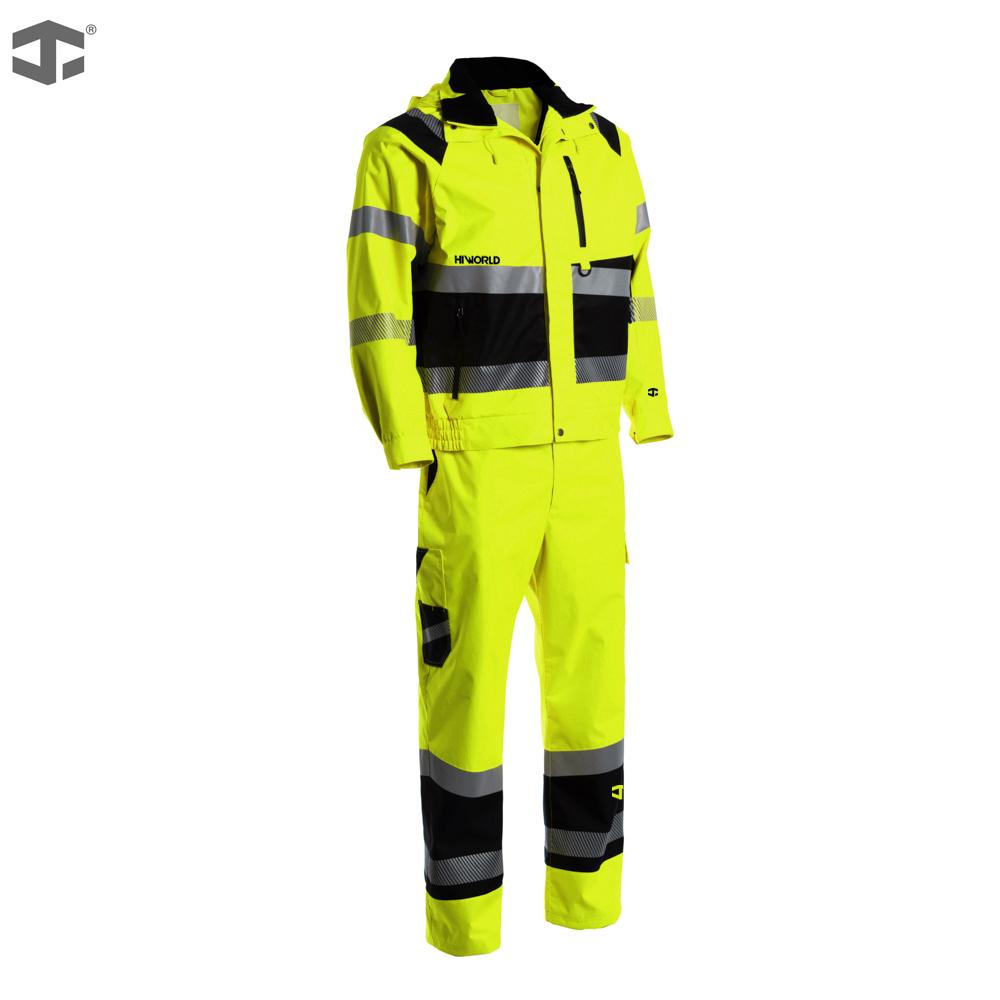 JIADE Reflective Fluorescent Plus Size High Visibility Autumn Winter Windproof Waterproof Multi-Pocket Work Men s Xs флуоресцентный желтый