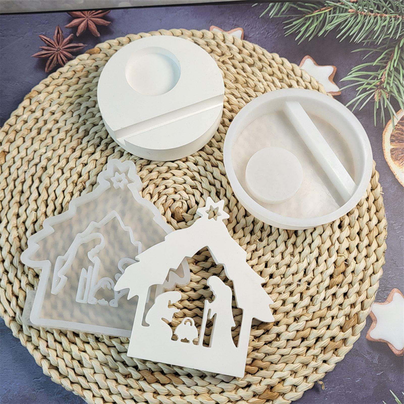 

Silicone Nativity Scene Mold Resin Casting Mold Handicraft Soap Making Supplies for Epoxy Resin Chocolate Fondant CN