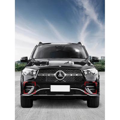 Dla Mercedes-Benz W167 GLE V167 GLE coupe listwa ochronna na światło przeciwmgielne naklejka samochodowa przednia i tylna czerniona błyszcząca listwa 2024-2025