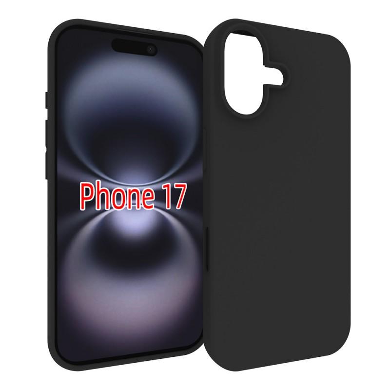 For iPhone 17 TPU Case WANLONFENG MS Series Matte Back Cover with Tempered Glass (Big Hole Lens)