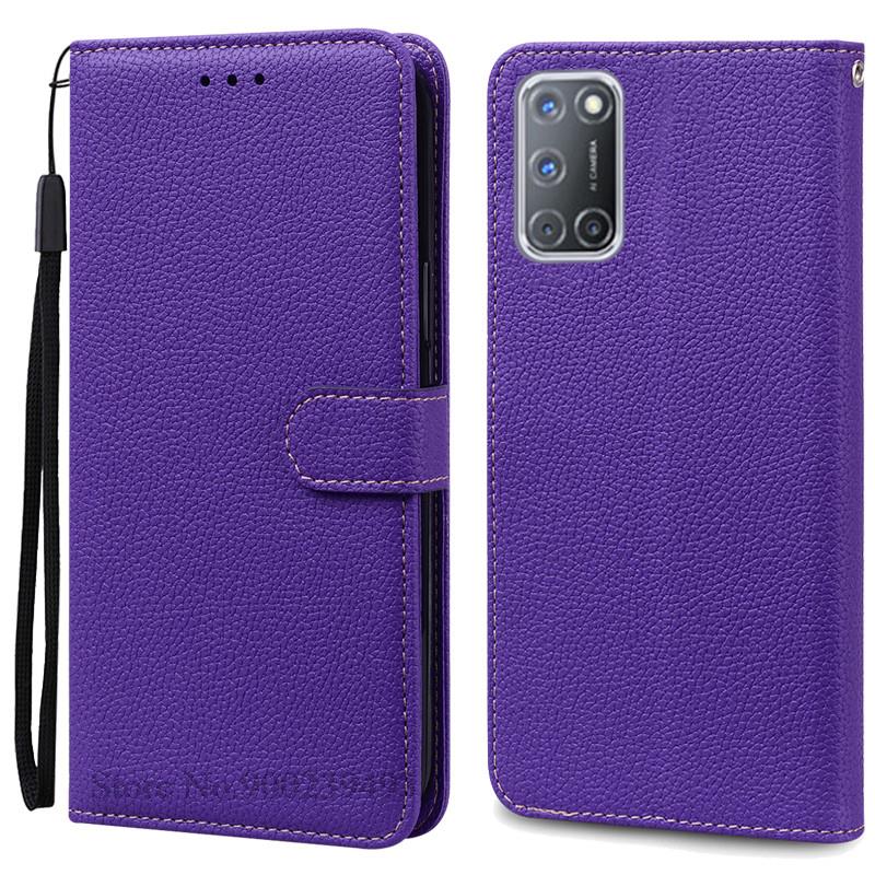 

Для OPPO A52 A92 A72 Чехол Силиконовый Кожаный Чехол-книжка с кошельком Для OPPO A72 A52 A 72 52 92 OPPOA72 OPPOA52 Чехол-книжка Coque Fundas For OPPO A92 темно-фиолетового
