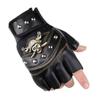 Punk Anti-slip Rivet Fingerless Motorcycle Gloves Half Finger Gloves Cycling Gloves Skulls Gloves