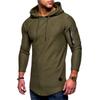 Slim Fit Round Neck Long Sleeved T-Shirt, Men'S Arm Zipper, Personalized Style Casual Base Shirt, Men'S T-Shirt