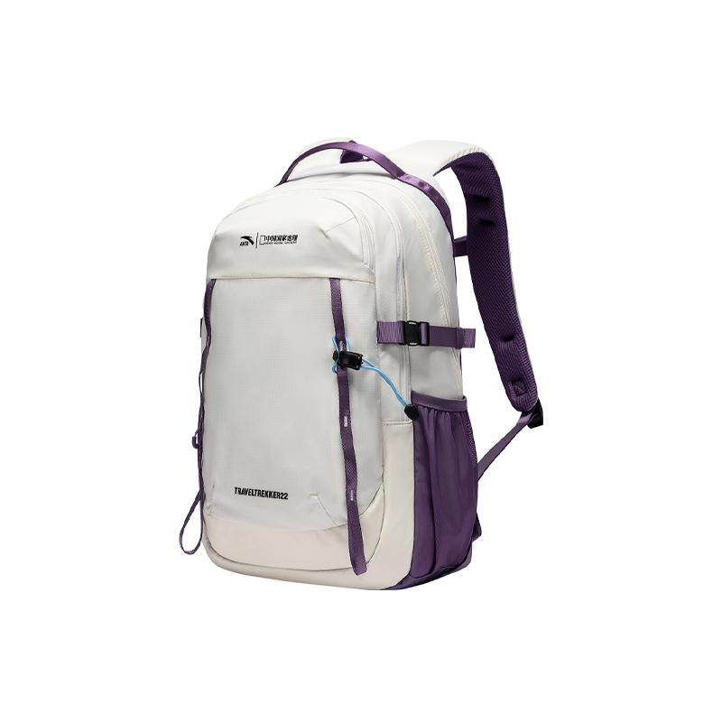 Anta Fashionable Outdoor Large Capacity Backpack Unisex Backpack Light-Gray Purple 192626163-2