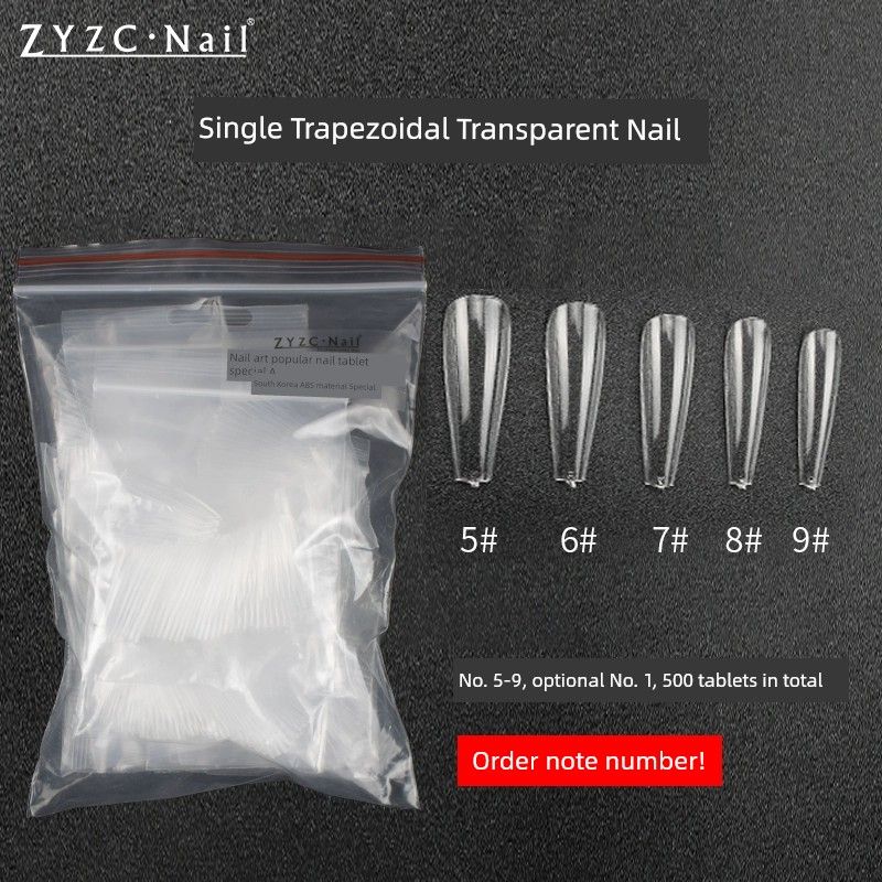 

Наклейки для ногтей Ультратонкие Бесшовные Наращивание Типсы для ногтей Полные наклейки Полу-ноготь Липкие Двойного назначения Трапециевидные Заостренные Без шлифовки для Салона красоты для ногтей Trapezoidal Transparent Supplement No.