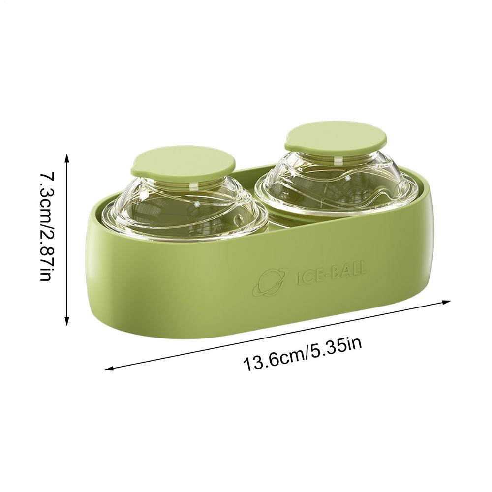 

Ice Ball Maker Mold 2-Cavity Reusable Round Mold Ice Trays With Lid For Cocktail Whisky Drinks Bar Kitchen Freezer Party розовый