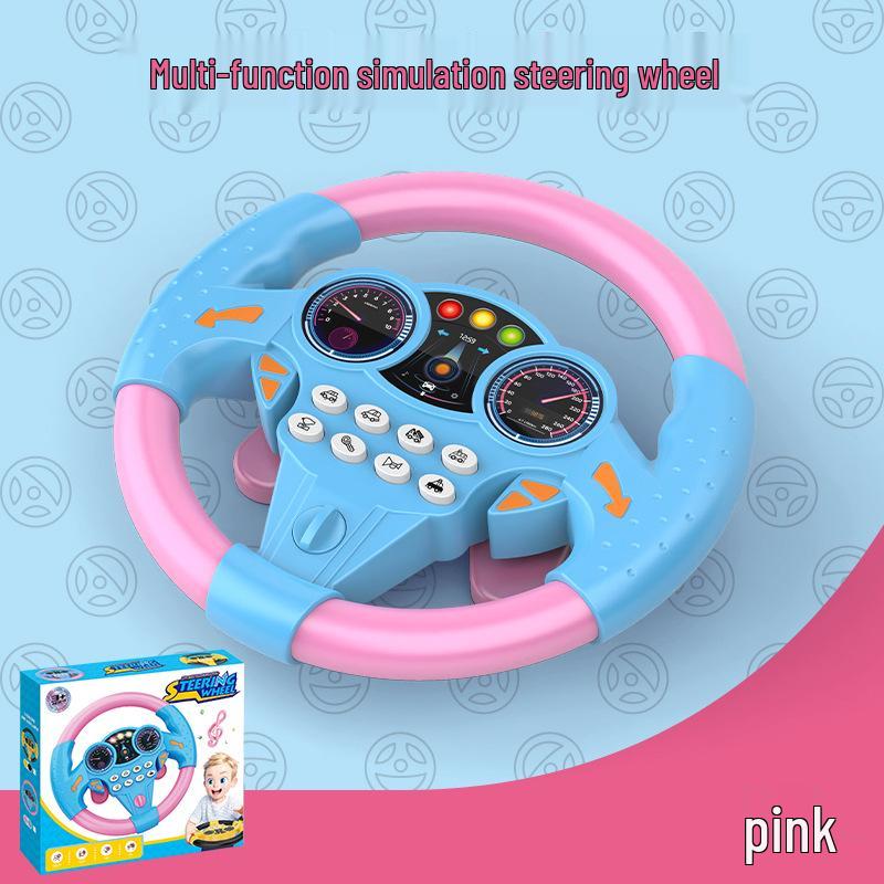 Children's Interactive Suction Cup Steering Wheel with Music for Early Education.