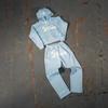 European and American Retro Printed Hoodie Men's High Street Design Sense Casual Sports Suit Loose Versatile Casual Pants