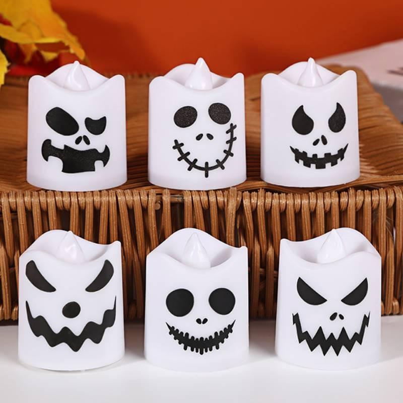 Multicolor Ghost Led Candle Lamp For Halloween Party Decorations And Atmosphere