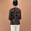 Elegant Women's Plus Size Printed Seven-Sleeve Top