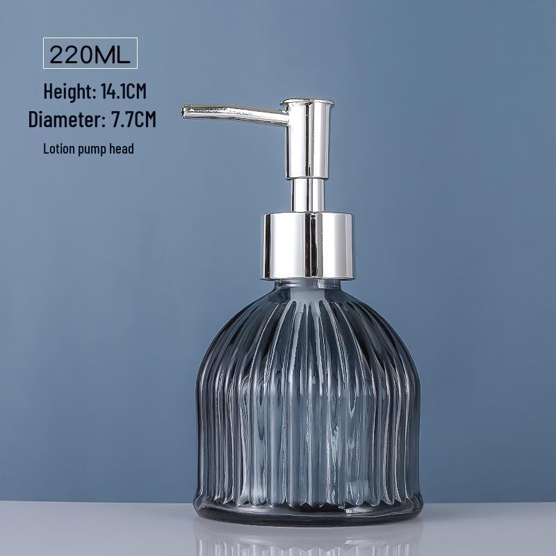 Stylish Glass Refill Bottle for Hand Sanitizer, Lotion, Shampoo, Shower Gel - Press-Type for Home Bathroom