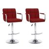 Day and Night - Day and Night Kitchen Stools 2 Units Red Wine-colored Synthetic Leather