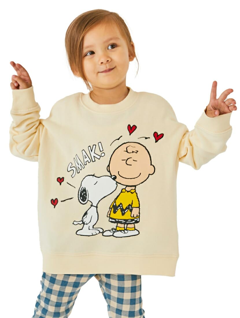 

Ever Closet Свитшот Snoopy Одежда Одежда для девочек Милый Модный Детский Осень Осень Зима Зима Длинный рукав Длинная футболка Свитшот 110 Слоновая кость [ever слоновая кость