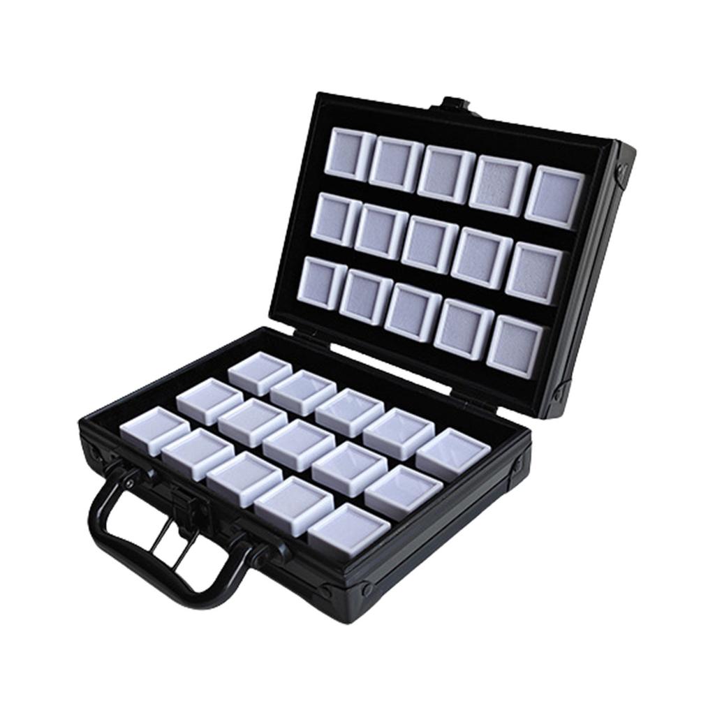 Praktischer Aluminium-Edelstein-Aufbewahrungskoffer mit Schaumstoffeinlage für sicheren Schmuckschutz und Reisekomfort