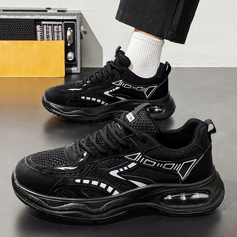 Quanzhou Shoes Men's Air Cushion Cushioning Dad Shoes Casual Sports Running Shoes Mesh Breathable Student Tide Shoes 2025