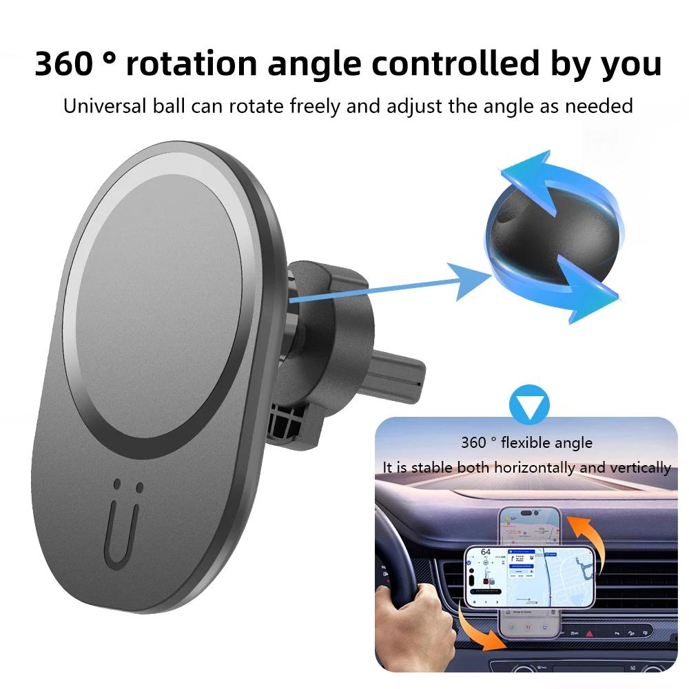 Car Air Vent Phone Holder Magnetic Car Wireless Charger Stand For Magsafe iPhone 16 15 14 13 12 Pro Max XR Fast Charging Station