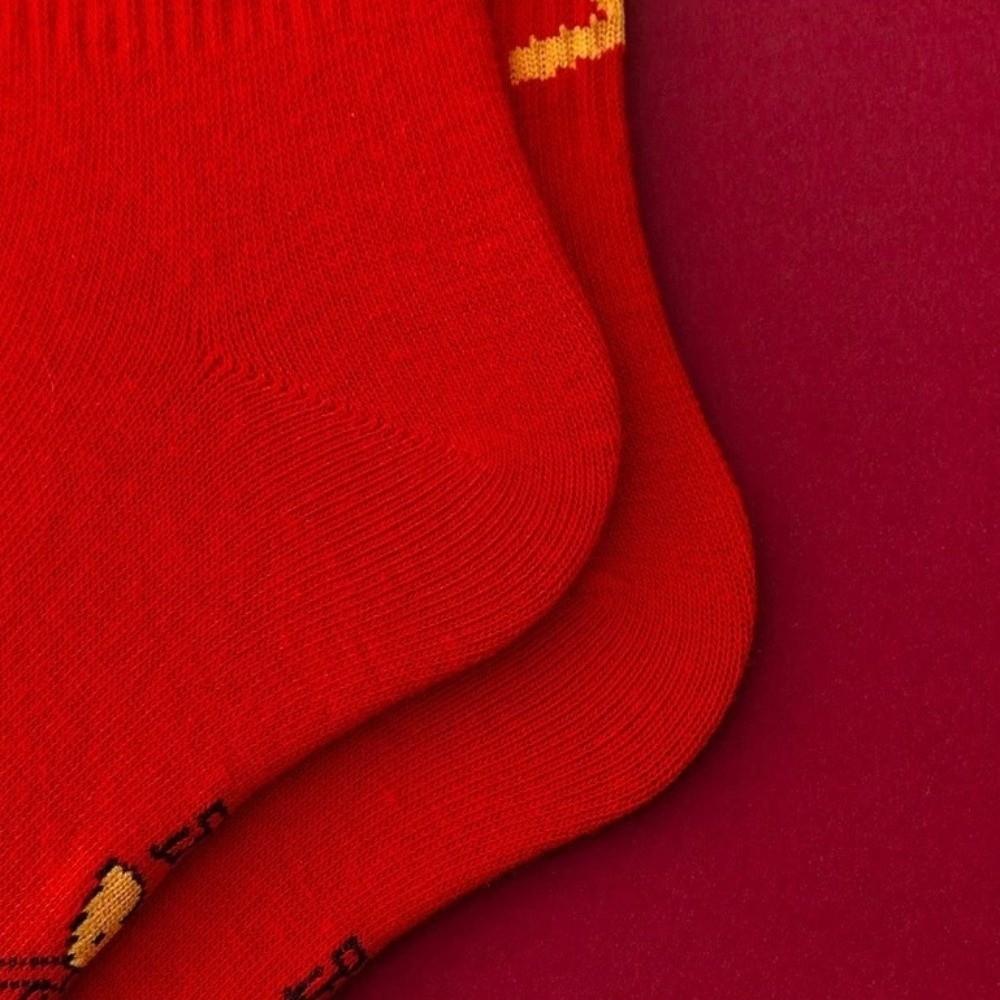 Soft Chinese Character Socks Creative Blessing Words Sock Bring Wealth Red Socks Lunar New Year