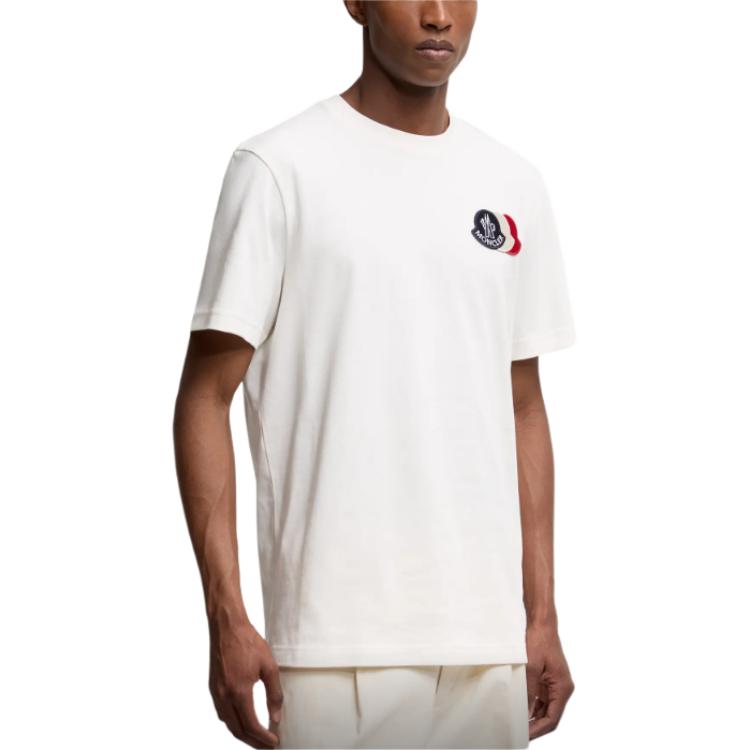 Moncler Embroidered Logo Short Sleeve T-Shirt Men Tops K2-091-8C00056-89AUG-034