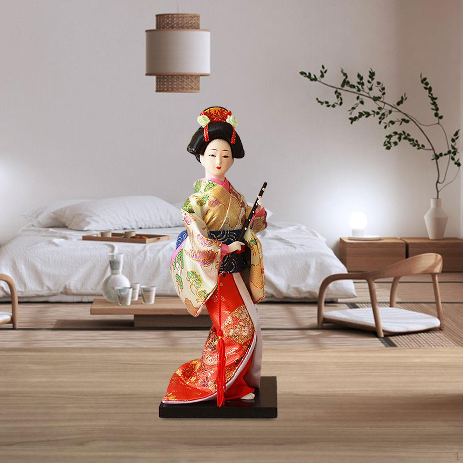 

Этнические японские куклы-гейши, кимоно, Коллекционная фигурка, статуя девушки для спальни Style A