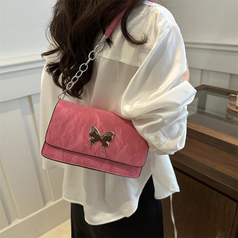Gentle Large Capacity Bag for Women New Trendy Fashion Chain Student Class Bag Commuting One-shoulder Small Square Bag