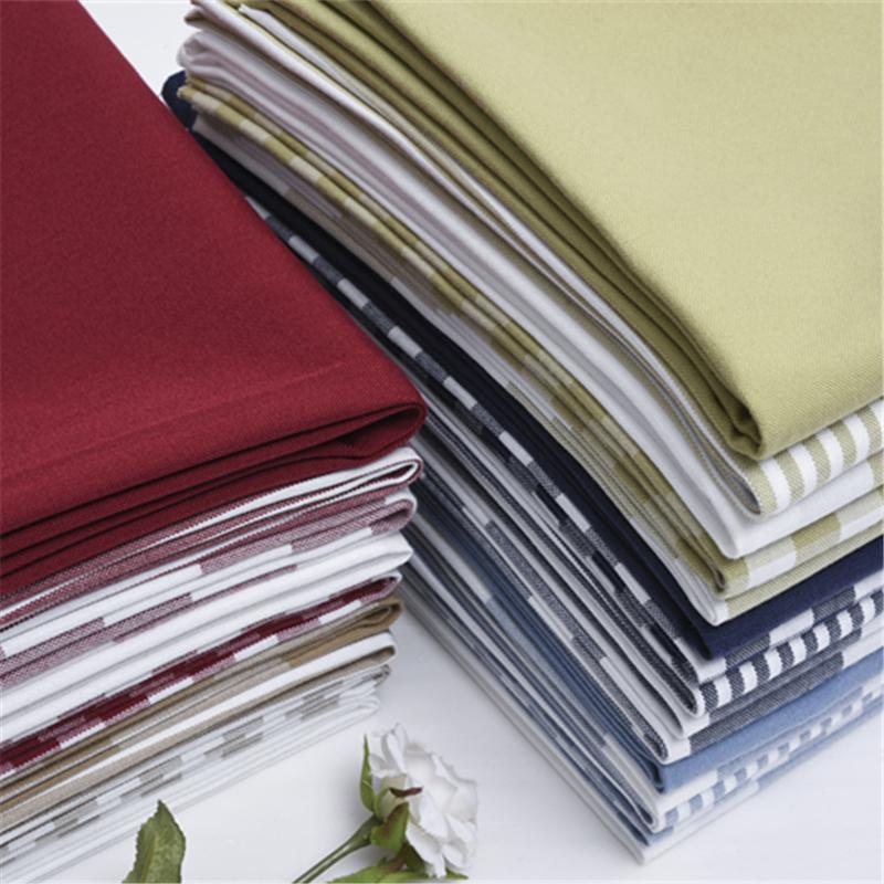 1M/2M/3M Thick Cotton linen solid color Fabric - Grid stripe DIY Material for Home Textiles (by Meter)