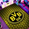 Borussia Dortmund Print Rug, Washable Floor Carpet, For Entryway Dorm Laundry Room Office Study, Home Decor Birthday Christmas Gift