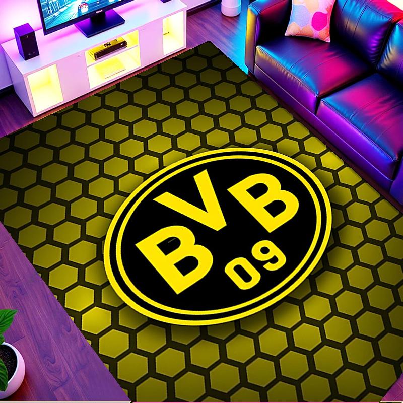 Borussia Dortmund Print Rug, Washable Floor Carpet, For Entryway Dorm Laundry Room Office Study, Home Decor Birthday Christmas Gift